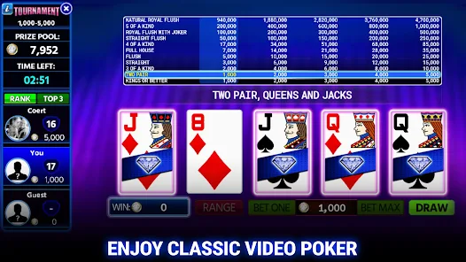 Ruby Seven Video Poker Game