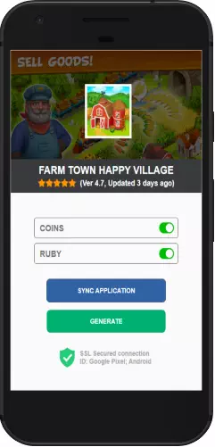 Farm Town Happy village APK mod hack